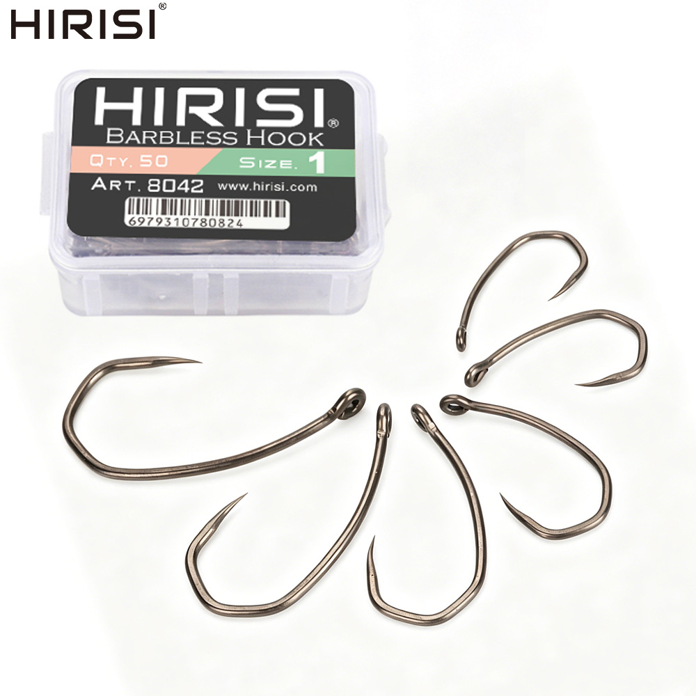 Fishing Hook Barbless - Hirisi 8042 100Pcs Kail Pancing Berlapis