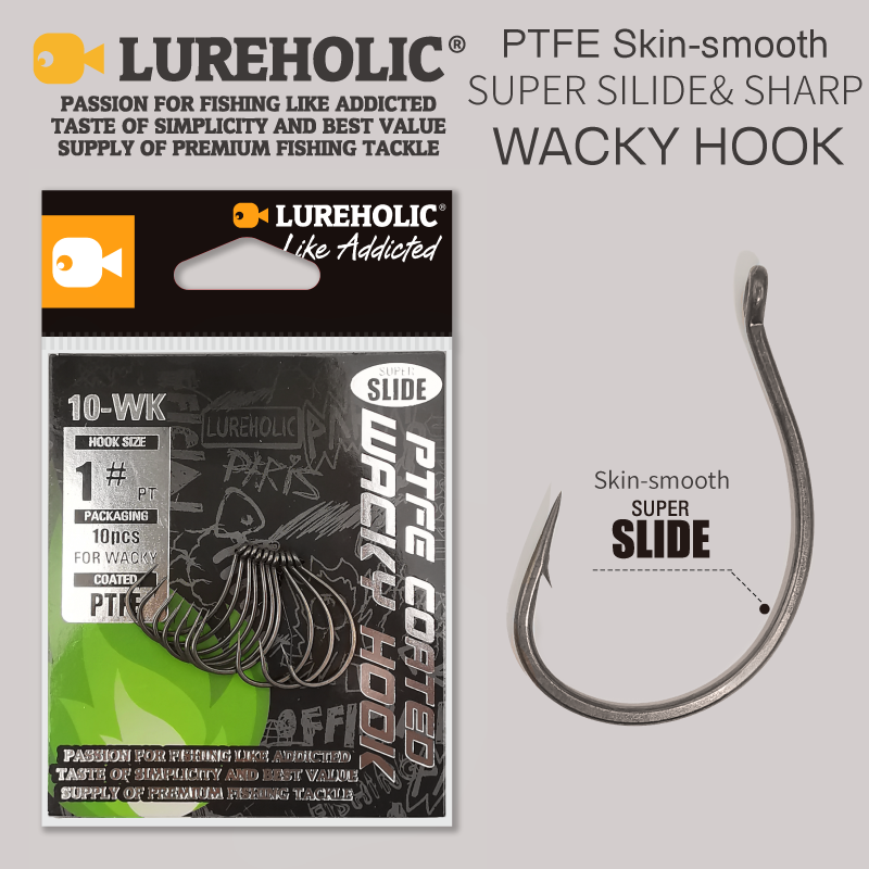 Fishing Hook Barbless - LUREHOLIC PTFE kait unik Super geser
