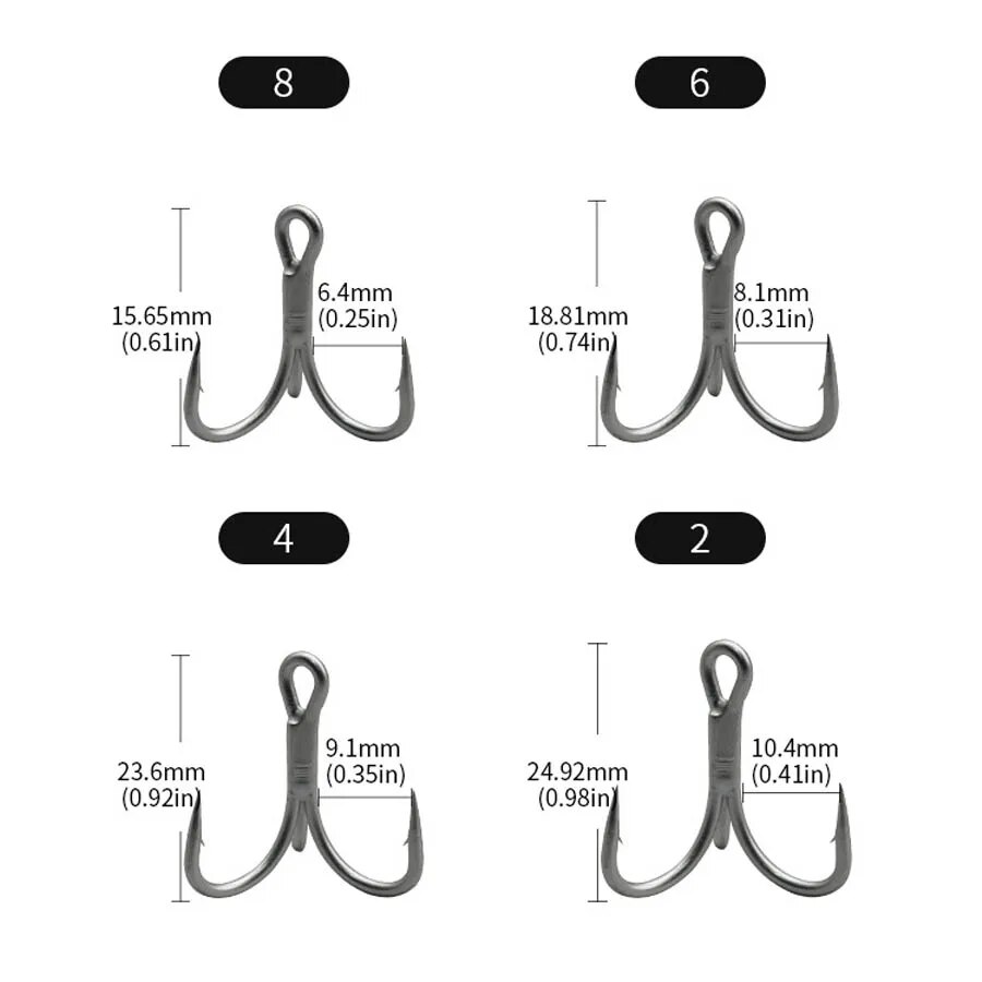 Pancing Treble kait baja karbo - Fishing Hook Barbless ulasan dan harga