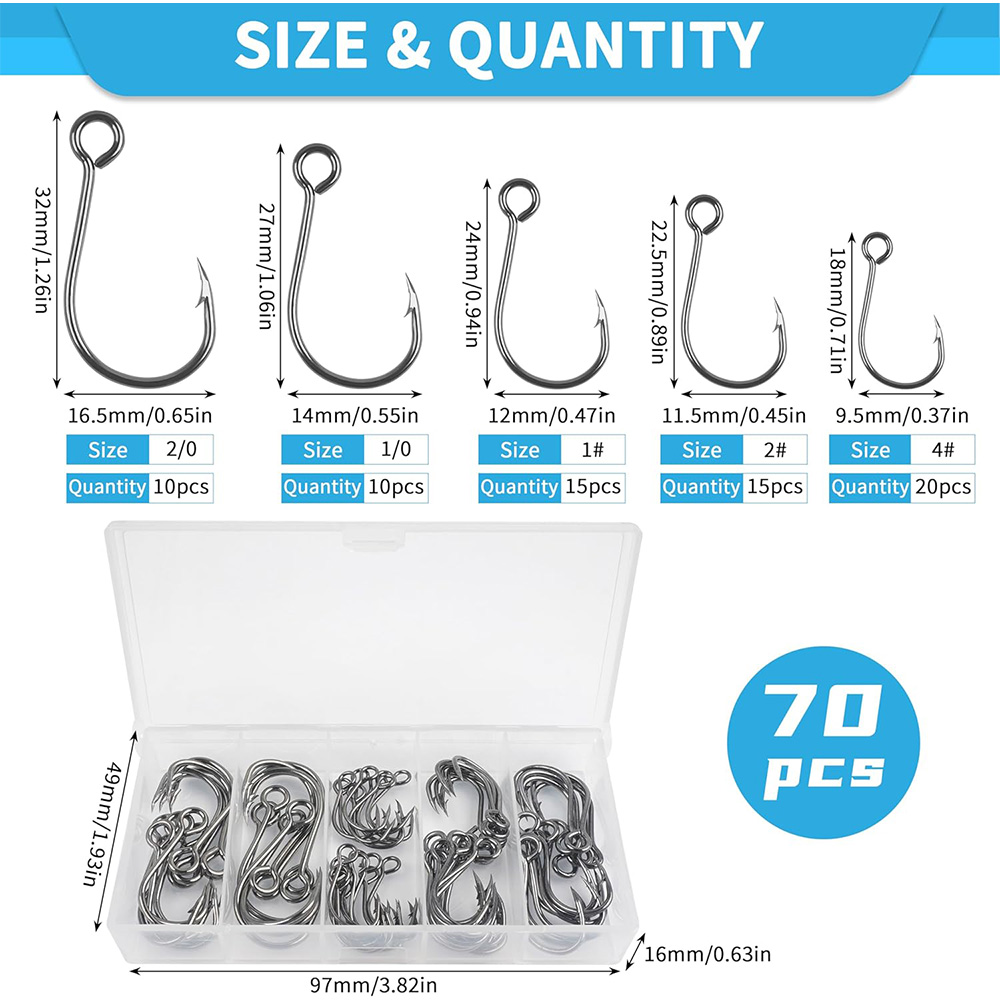 Kail Inline umpan pancing tung - Fishing Hook Circle ulasan dan harga