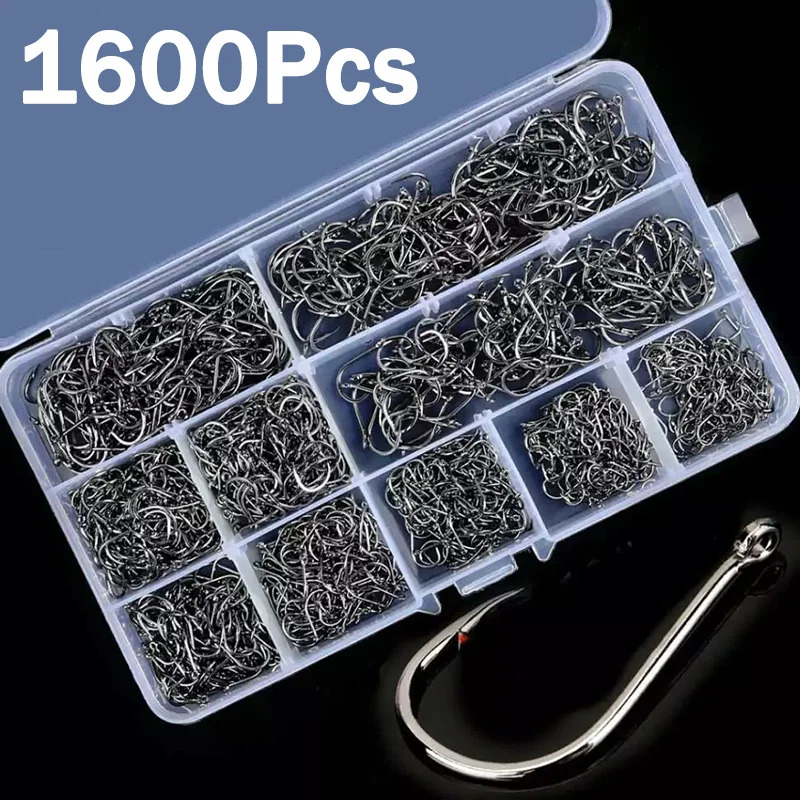 50-1600Pcs/Kotak Kail Pancing  - Fishing Hook Barbless ulasan dan harga