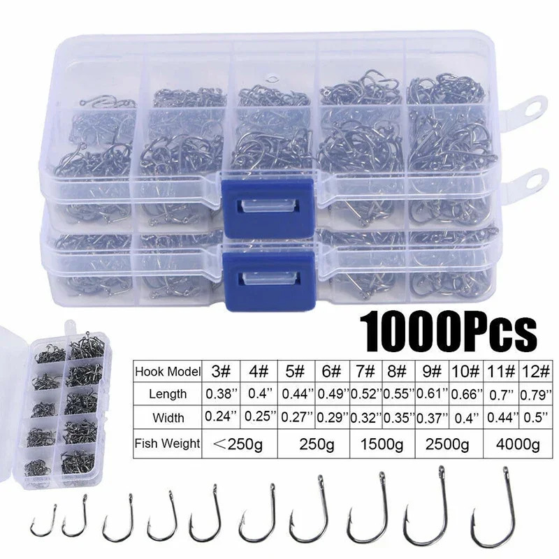 50-1600Pcs/Kotak Kail Pancing  - Fishing Hook Barbless ulasan dan harga