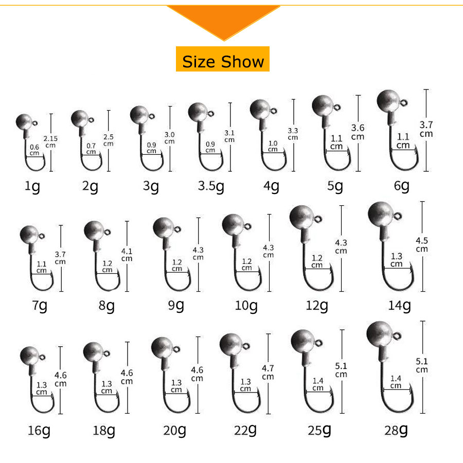 WODJYJ 1g 2g 3g 4g 5g 7g 8g 10 - Fishing Hook Assortment ulasan dan harga