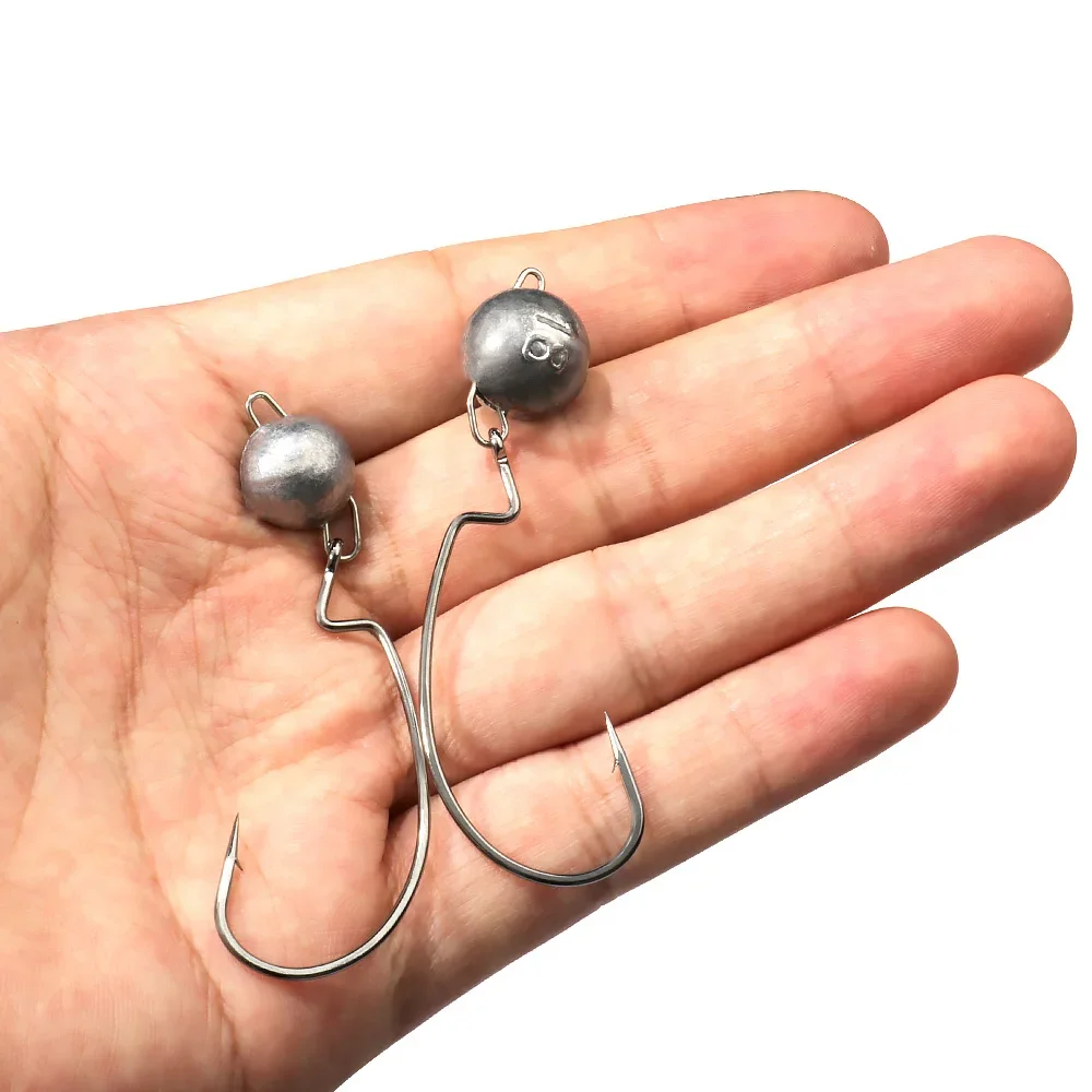 5 Buah Kait Cacing Kepala Jig  - Fishing Hook Weedless ulasan dan harga